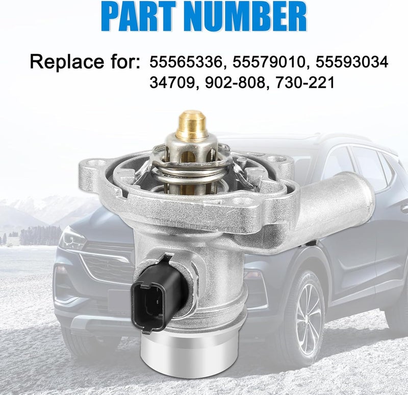 AUTOBABA 902-808 Upgrade Aluminum Coolant Thermostat Housing Assembly compatible with Chevy Trax Sonic 13-20, Cruze 11-16, Buick Encore 13-20 - L4 1.4L - Replace 55579010 25200455 5556533 - Image 3